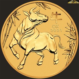 1/20oz Perth Mint Gold Ox Coin 2021 