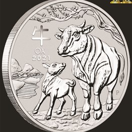 5oz Perth Mint Silver Ox Coin 2021 